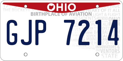 OH license plate GJP7214