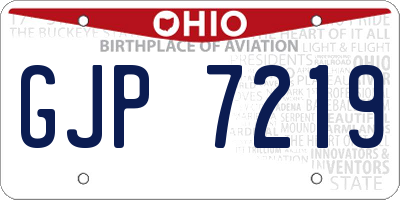 OH license plate GJP7219