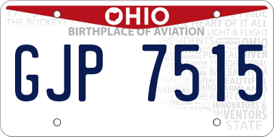OH license plate GJP7515