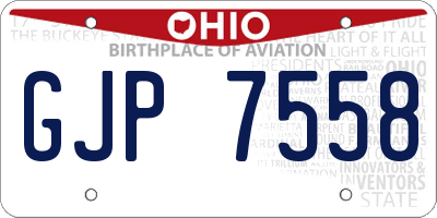 OH license plate GJP7558