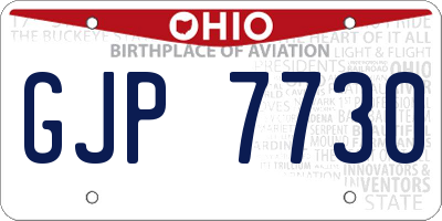 OH license plate GJP7730