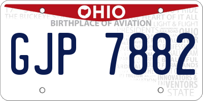 OH license plate GJP7882