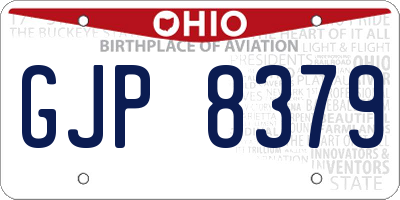 OH license plate GJP8379