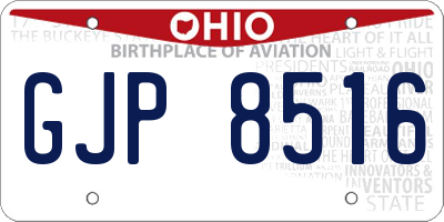 OH license plate GJP8516