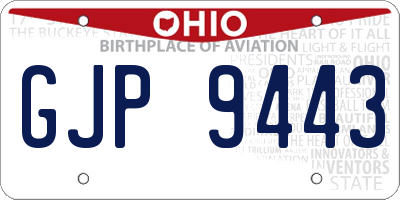 OH license plate GJP9443