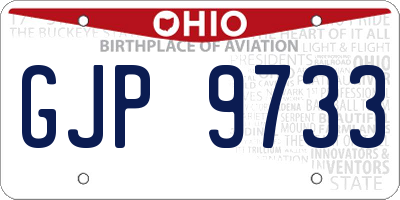 OH license plate GJP9733