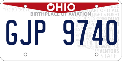 OH license plate GJP9740