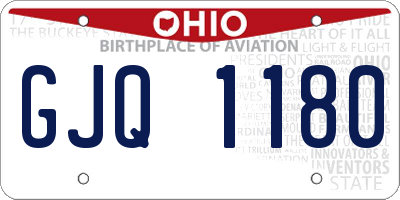OH license plate GJQ1180