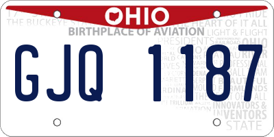OH license plate GJQ1187