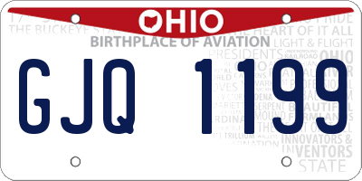 OH license plate GJQ1199