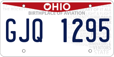 OH license plate GJQ1295