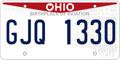 OH license plate GJQ1330