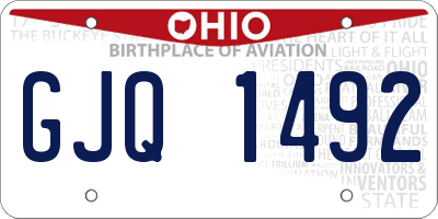 OH license plate GJQ1492