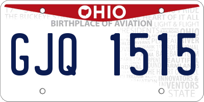 OH license plate GJQ1515