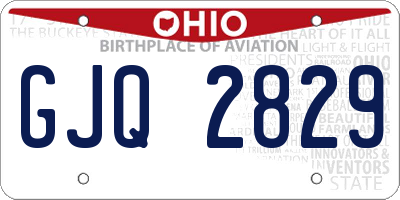 OH license plate GJQ2829