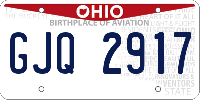 OH license plate GJQ2917