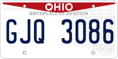 OH license plate GJQ3086