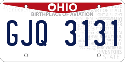 OH license plate GJQ3131