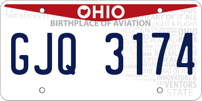 OH license plate GJQ3174