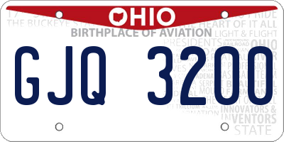 OH license plate GJQ3200