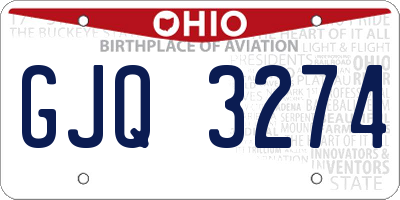 OH license plate GJQ3274