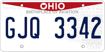 OH license plate GJQ3342