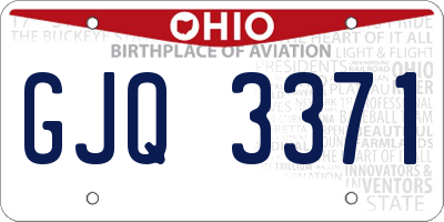 OH license plate GJQ3371