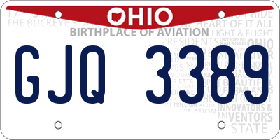 OH license plate GJQ3389