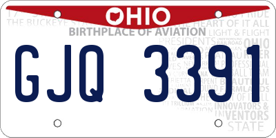 OH license plate GJQ3391