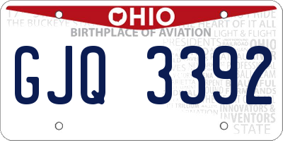 OH license plate GJQ3392