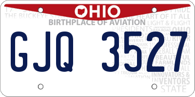 OH license plate GJQ3527