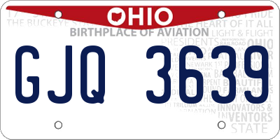 OH license plate GJQ3639
