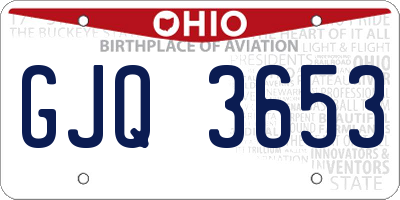OH license plate GJQ3653