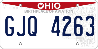 OH license plate GJQ4263