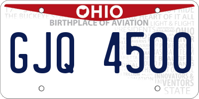 OH license plate GJQ4500