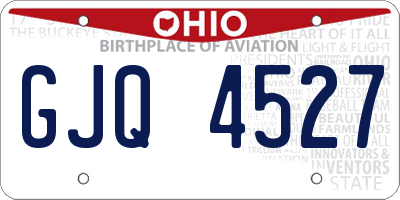 OH license plate GJQ4527
