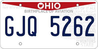 OH license plate GJQ5262