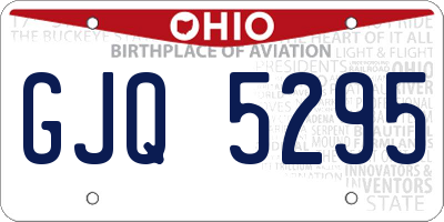 OH license plate GJQ5295