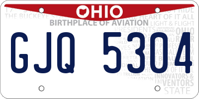 OH license plate GJQ5304