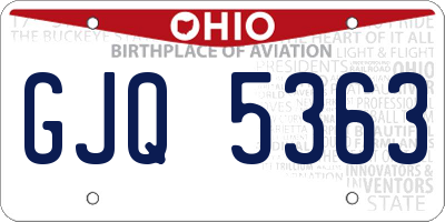 OH license plate GJQ5363