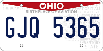 OH license plate GJQ5365