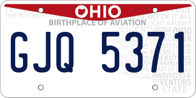 OH license plate GJQ5371
