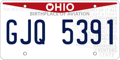 OH license plate GJQ5391