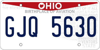 OH license plate GJQ5630