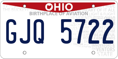 OH license plate GJQ5722