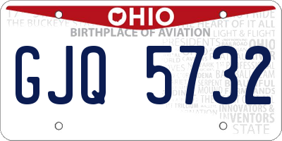 OH license plate GJQ5732