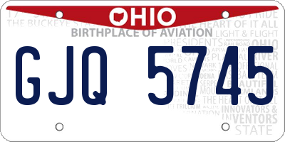 OH license plate GJQ5745