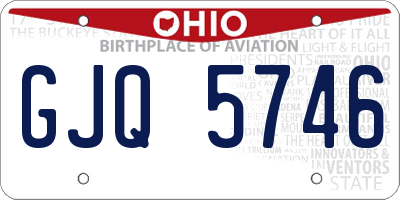 OH license plate GJQ5746