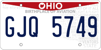 OH license plate GJQ5749