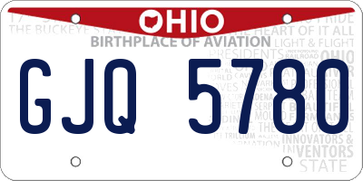 OH license plate GJQ5780